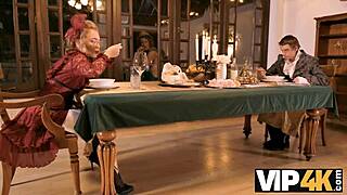 VIP4K cuckold reads newspaper as horticulturist bangs his wife in the garden