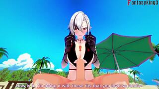 Arlecchino Hard Fucking in Bikini on Beach