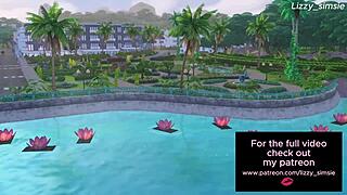 innocent redhead fucks bbc bum on street in sims 4 3d animation