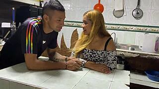 Close-Up Creampie with My Hot Hermanastra While She Washes Dishes