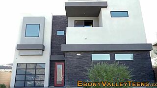 The tongued black slut gets a facial from big cock.