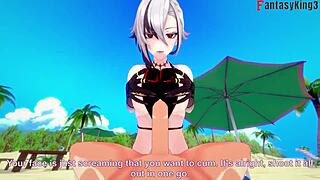 Arlecchino Hard Fucking in Bikini on Beach