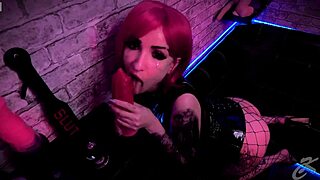 cyberpunk braindance kc0001 fingering pussy with toys in fishnets