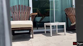 spied on a couple having passionate sex in hotel room with blowjob and cumshot