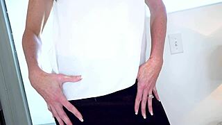 Sofie marie gives no-hands blowjob to big cock and swallows cum