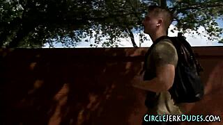 the straighty guy gets a cumshot after blowjob