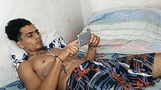 i entered my stepbrother's room to seduce him and touch his hard cock