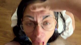 Damn! Ramming the maid’s throat, spitting, slapping, and going all in!