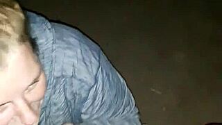 Good Girl Jacki Giving Outdoor Blowjob Cumshot Swallow Handjob