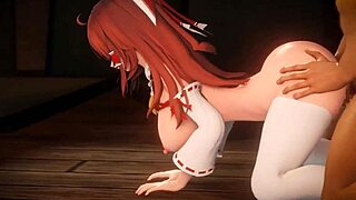 Reimu Takes Hard Back Sex With Creampie In Hentai 3D