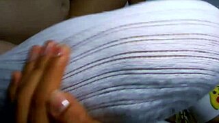 Hispanic young lady gets racy with her old school boy friend in a short, hot staircase of her apartmentouse
