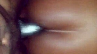 cream on my golden dick with ebony bbw anal assfucking