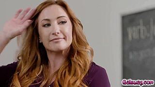 Student Gal Ritchie Enjoys Threesome Lesbian Sex With Pervy Professors Sophia Locke and Cherry Kiss