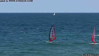 Redhead in underwear gets public fucked while walking!