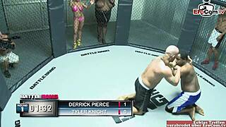 Blonde Babe With Natural Tits Fucks Hard In The Boxing Ring During Fetish Competition.