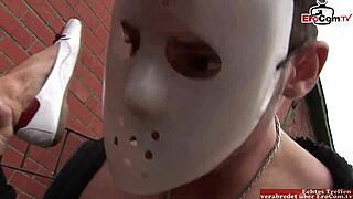 Skinny Blonde with Natural Tits in Outdoor Threesome FMM - What’s Next?