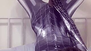 Sexy Gay Teen Strokes Like Spider-Man in Solo Play