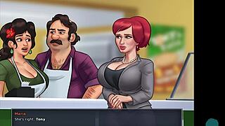 Getting blown by the hot brunette teen in Summertime Saga 36!
