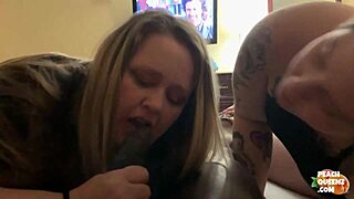 Peach Queenz BBWs gettin wet n sloppy on BBC, damn!