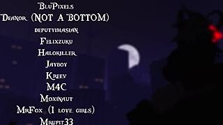 Tied femboy captured for brutal monster cock domination.