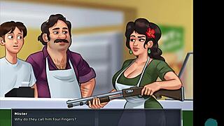 Getting blown by the hot brunette teen in Summertime Saga 36!