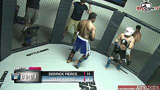 Blonde Babe With Natural Tits Fucks Hard In The Boxing Ring During Fetish Competition.