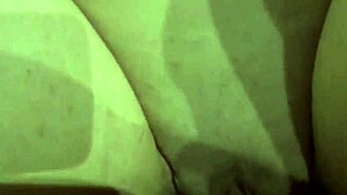 girlfriend reveals her freshly shaved pussy in close-up.