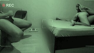 cuckold jerks off while his hot wife cheats in bed with lover