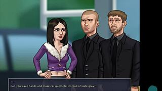 Getting blown by the hot brunette teen in Summertime Saga 36!