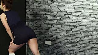 Peculiar hottie gets a facial with cream swallowing all.