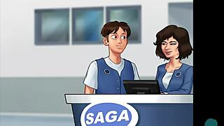 Getting blown by the hot brunette teen in Summertime Saga 36!