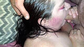 Mrnmrsfucks4u intensely bent over in doggystyle blowjob