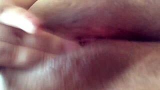 horny teen boldly stretches her tight pussy wide