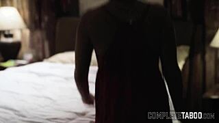 Is this taboo stepdaughter getting her pussy fingered and jizzed on?