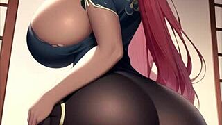 Compilation of innocent asian teen in kimono with big tits and ass.