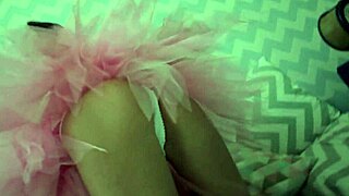 Beautiful Sveta teases in a pink ballerina tutu with graceful dance moves.