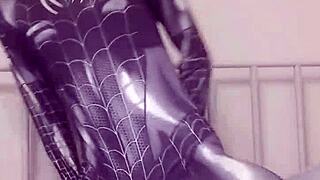 Sexy Gay Teen Strokes Like Spider-Man in Solo Play