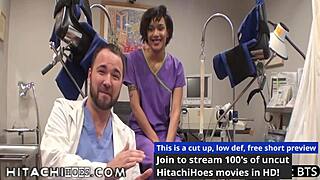 Jackie Banes enjoys wand orgasms in exam.