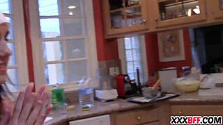 Valentines day brings a big cock surprise in group sex