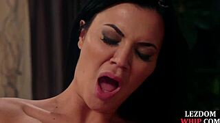 Wow! Lezdom Strapon Slams Yoga Dyke Before Wild Fingering Action!