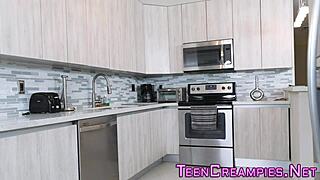 Teen Fingers Her CREAMPIED PUSSY After Hot Action