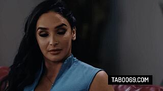 Busty Stepmom Sheena Ryder takes double penetration from stepson and his buddy.