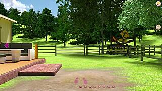 dude, this milf with big nipples is such a sexy whore in gameplay!