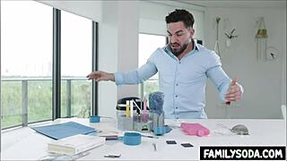 Wow, scientist stepsiblings banging hard in the lab! Can you believe it?