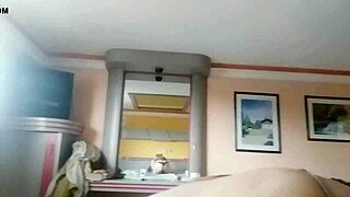 Big natural tits bounce while sucking my hard cock dry.