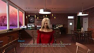 Blonde slut explores college adventure with cocks in hentai game