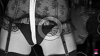 A girl with a tattoo and a black stocking gets smashed by a big cock