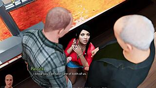 anna from exciting affection 15 sucks two dicks at once in 3d hentai