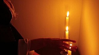 Witch deepthroats her twin's cock on halloween night