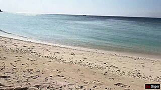 Pissed On Girl Shocked at Public Beach Scene